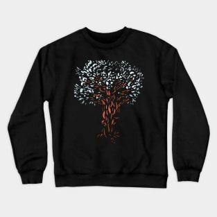 Tree - Mystical and Magical Tribal - Ink Color Crewneck Sweatshirt